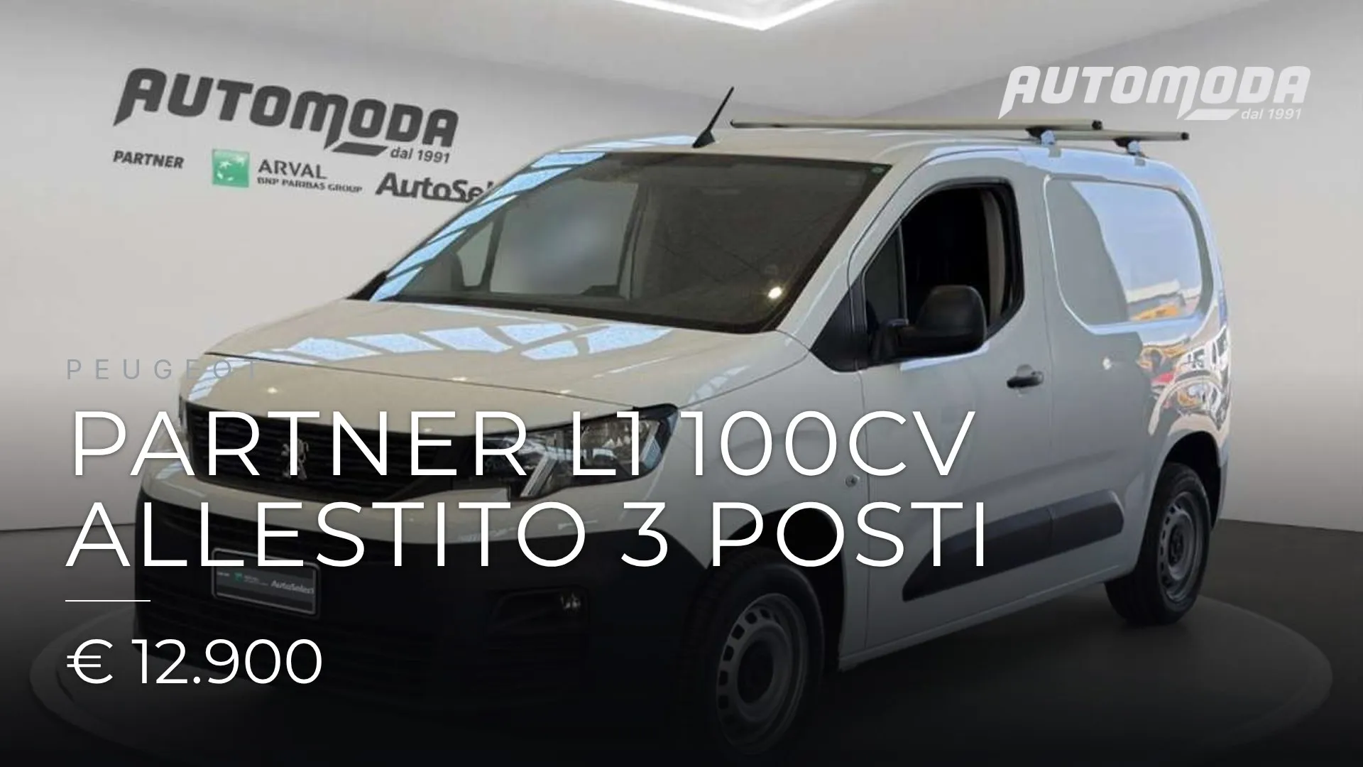 PEUGEOT Partner L1 100cv Allestito 3 posti 2021