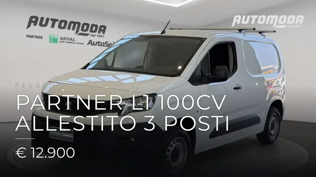 PEUGEOT Partner L1 100cv Allestito 3 posti 2021