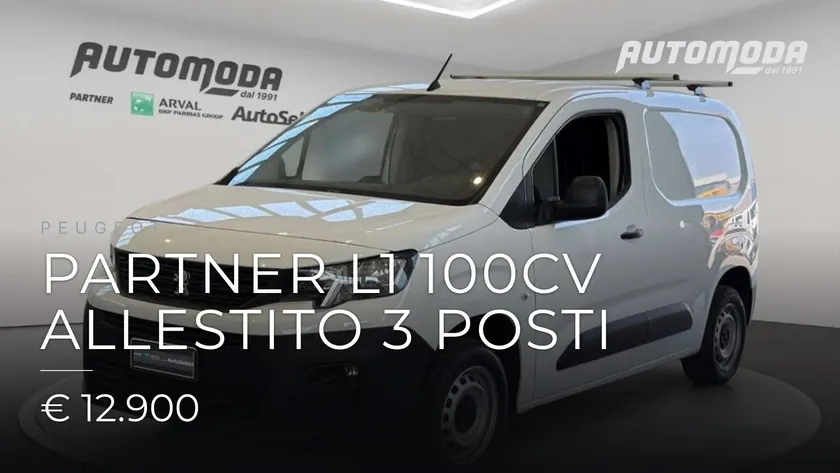 Peugeot Partner L1 100cv Allestito 3 posti 2021