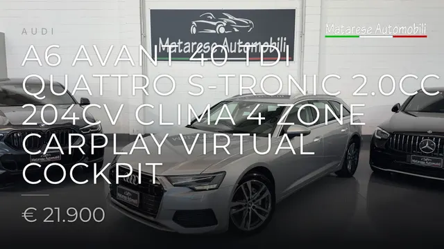 Audi A6 Avant 40 TDI quattro s-tronic 2.0cc 204cv Clima 4 zone CarPlay Virtual Cockpit 2019