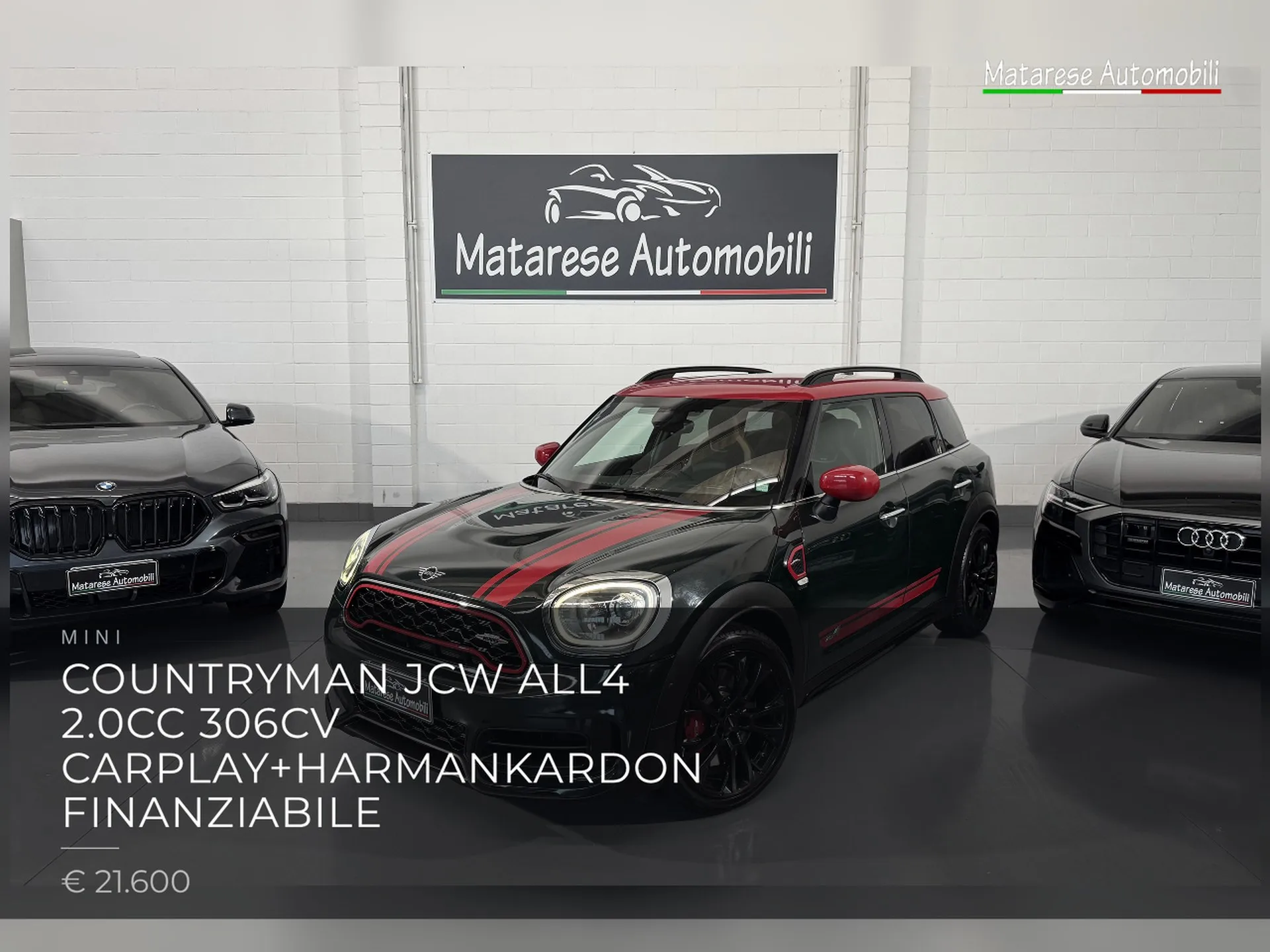 Mini Countryman JCW ALL4 2.0cc 306cv CarPlay+HarmanKardon Finanziabile 2019