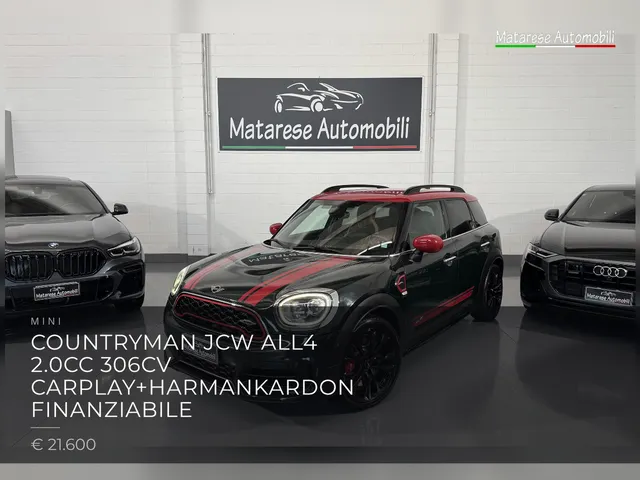 Mini Countryman JCW ALL4 2.0cc 306cv CarPlay+HarmanKardon Finanziabile 2019