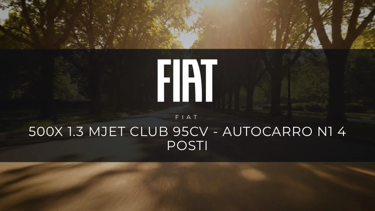 Fiat 500X 1.3 mjet Club 95cv - Autocarro N1 4 posti 2023