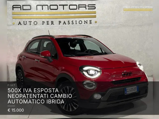 Fiat 500x IVA ESPOSTA Neopatentati Cambio Automatico Ibrida 2022