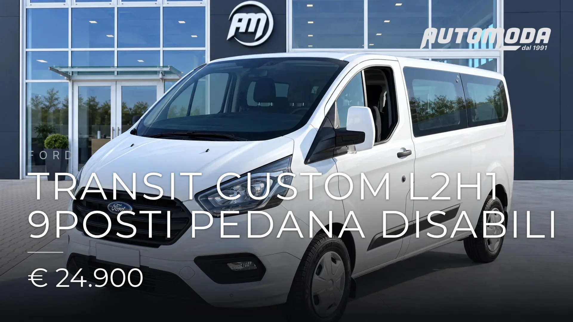 Ford Transit Custom L2H1 9POSTI PEDANA DISABILI 2021