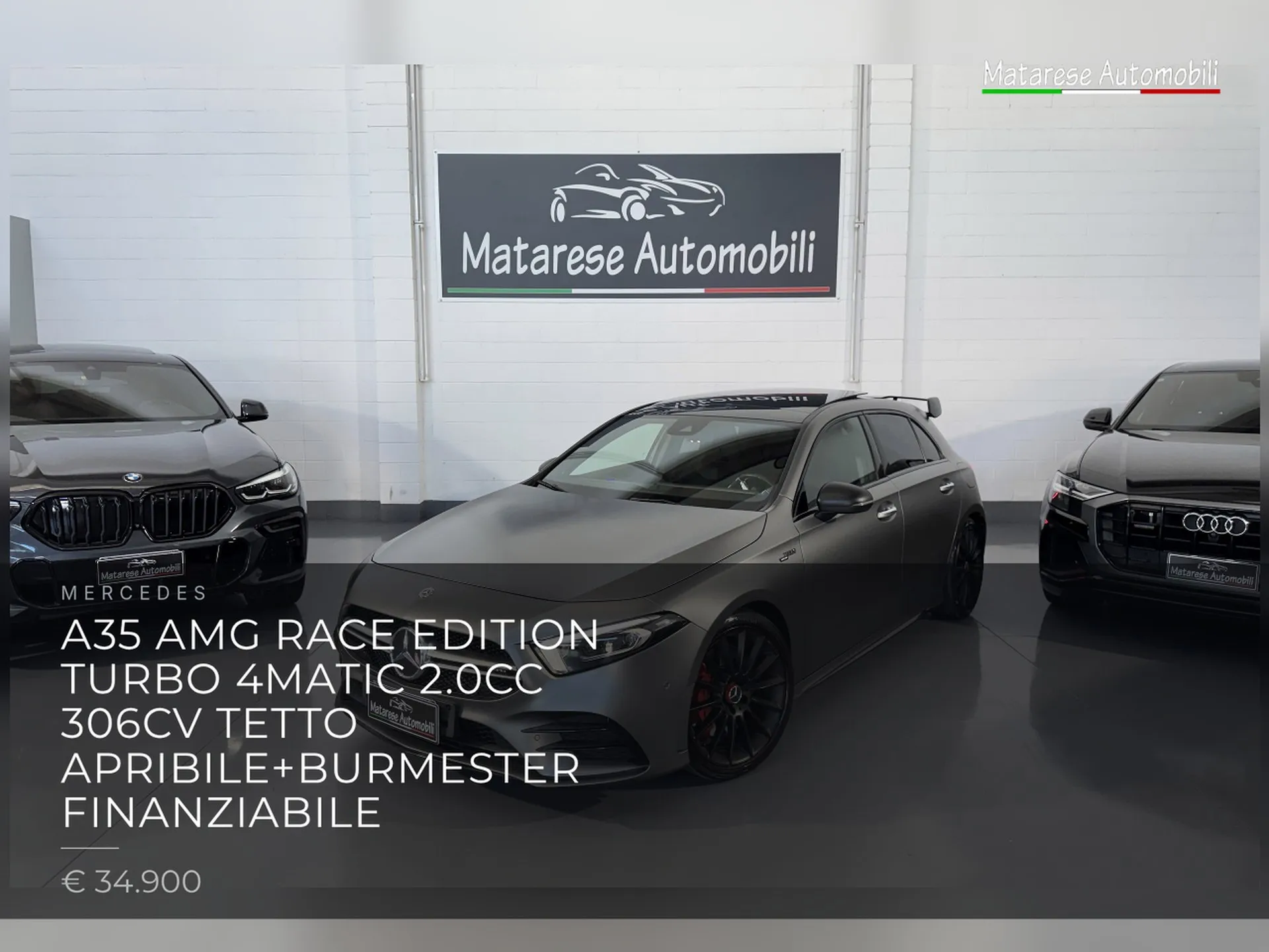 Mercedes A35 AMG Race Edition Turbo 4Matic 2.0cc 306cv Tetto apribile+Burmester Finanziabile 2019