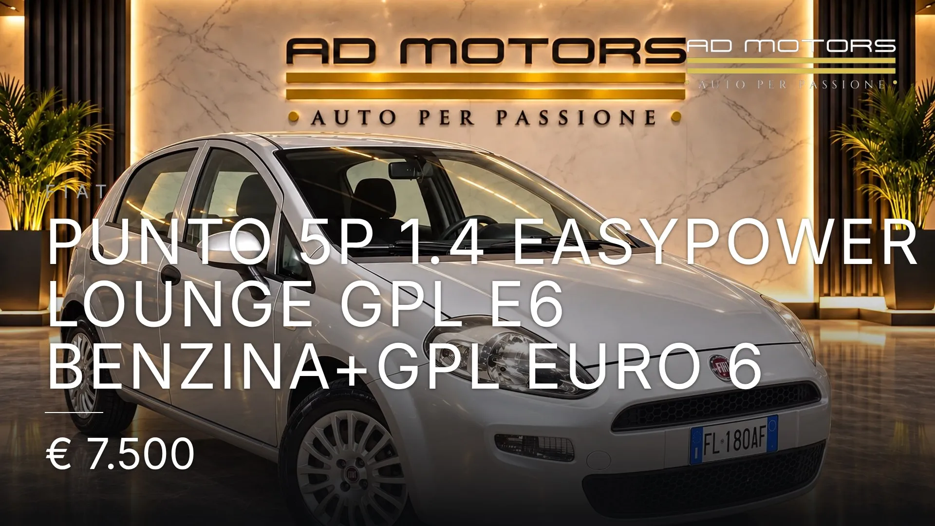 Fiat Punto 5p 1.4 easypower Lounge Gpl E6 Benzina+GPL Euro 6 2017