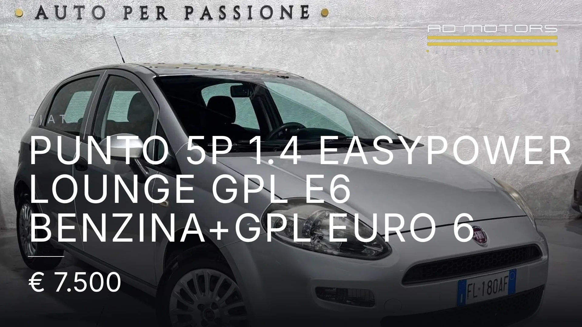 Fiat Punto 5p 1.4 easypower Lounge Gpl E6 Benzina+GPL Euro 6 2017