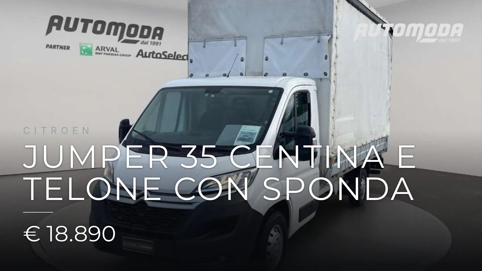 CITROEN Jumper 35 CENTINA E TELONE CON SPONDA 2020