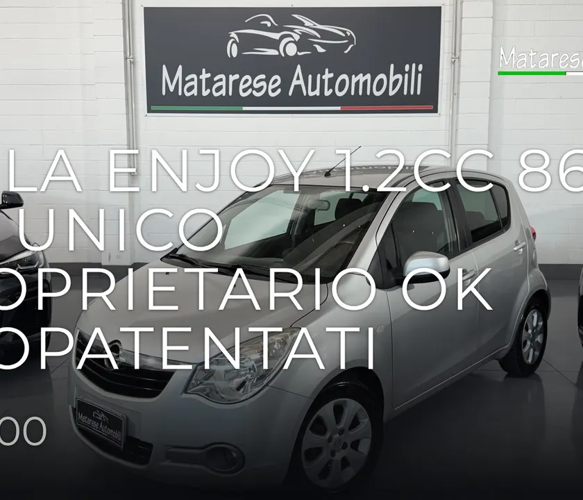 Opel Agila Enjoy 1.2cc 86cv 16V Unico proprietario OK Neopatentati 2010