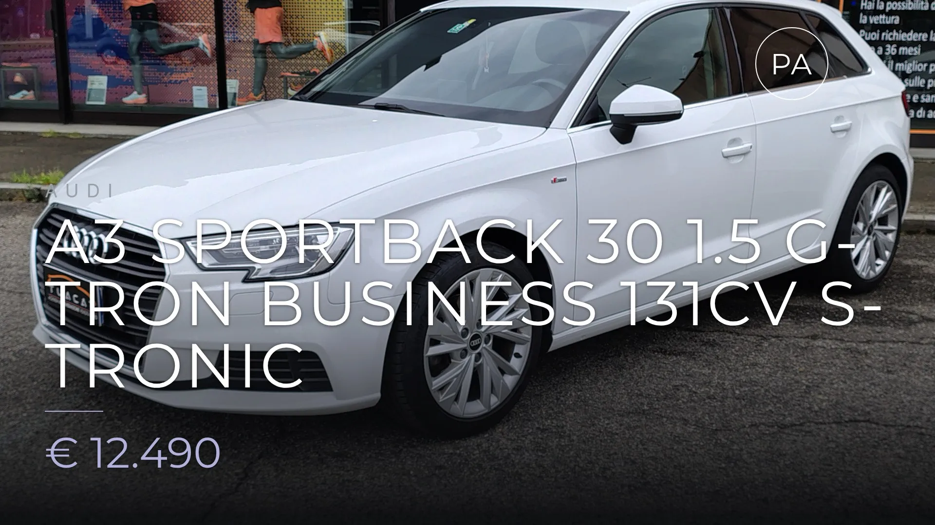 Audi A3 Sportback 30 1.5 g-tron Business 131cv s-tronic 2019