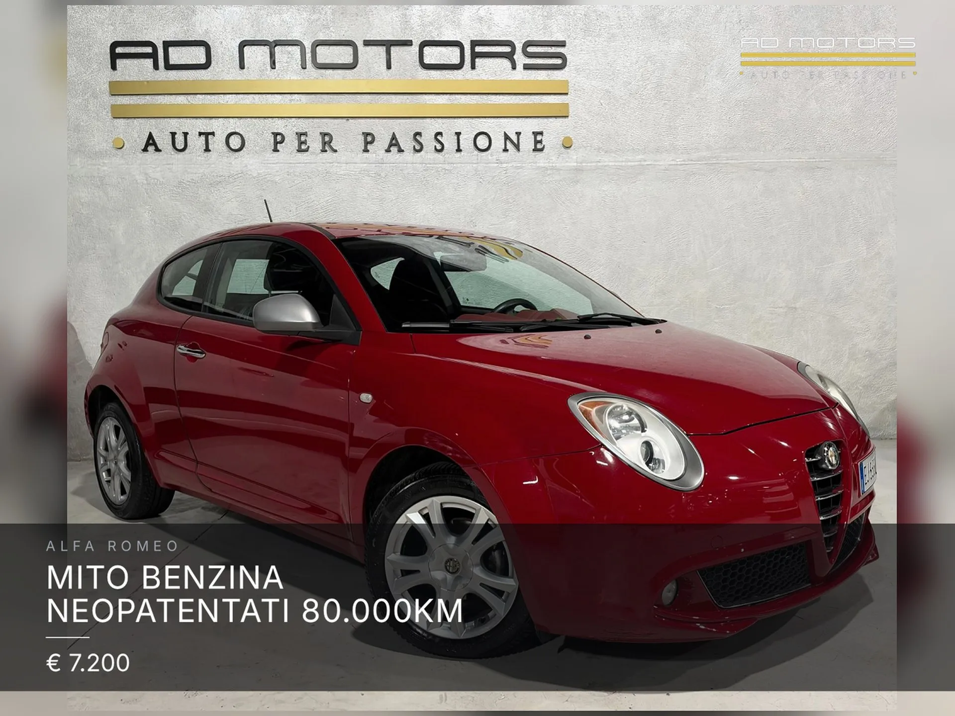 Alfa Romeo MiTo Benzina Neopatentati 80.000km 2011