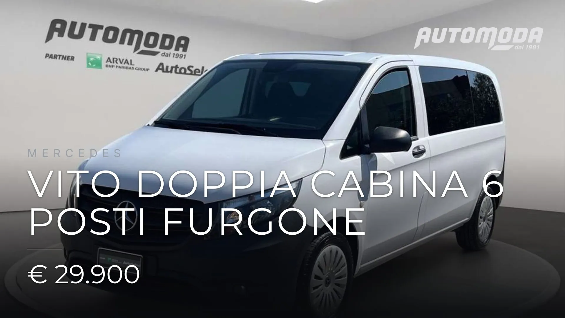 MERCEDES Vito Doppia cabina 6 posti furgone 2023