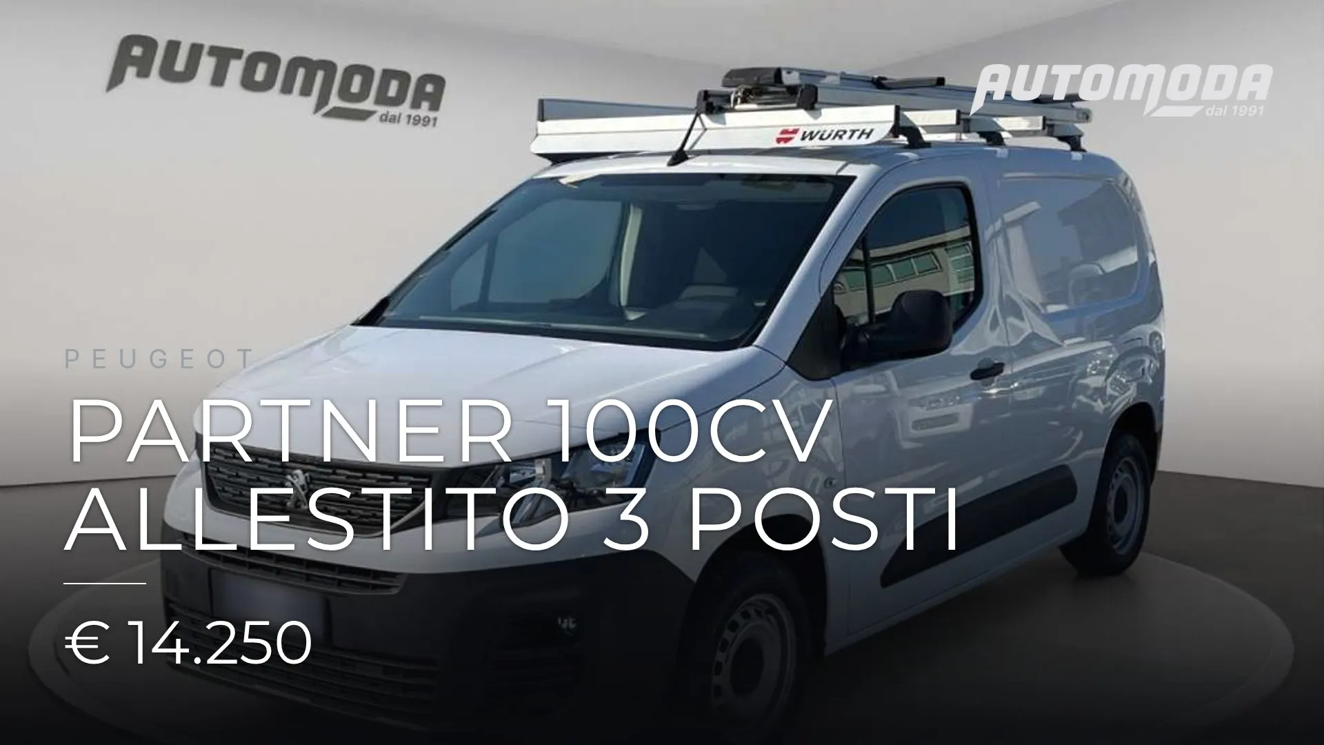 PEUGEOT Partner 100CV ALLESTITO 3 POSTI 2022