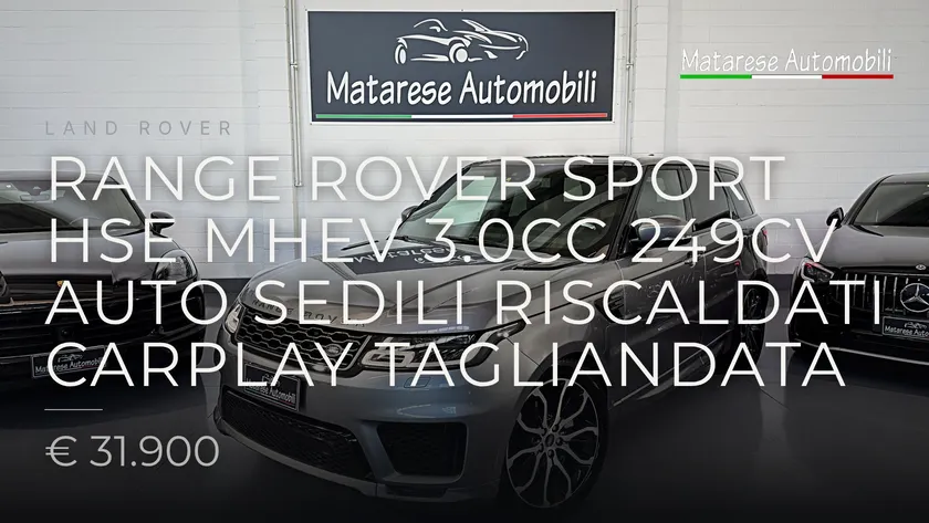 Land Rover Range Rover Sport HSE DYNAMIC 3.0cc 249cv Virtual+Cerchi21+FullLed IVA ESPOSTA COMPRESA 2021