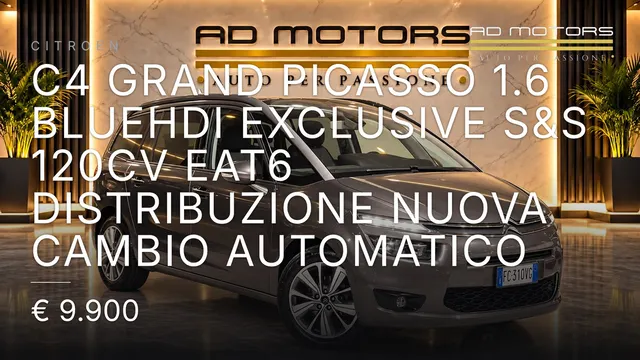 Citroen C4 Grand Picasso 1.6 bluehdi Exclusive s&s 120cv eat6 Distribuzione Nuova Cambio Automatico 2016