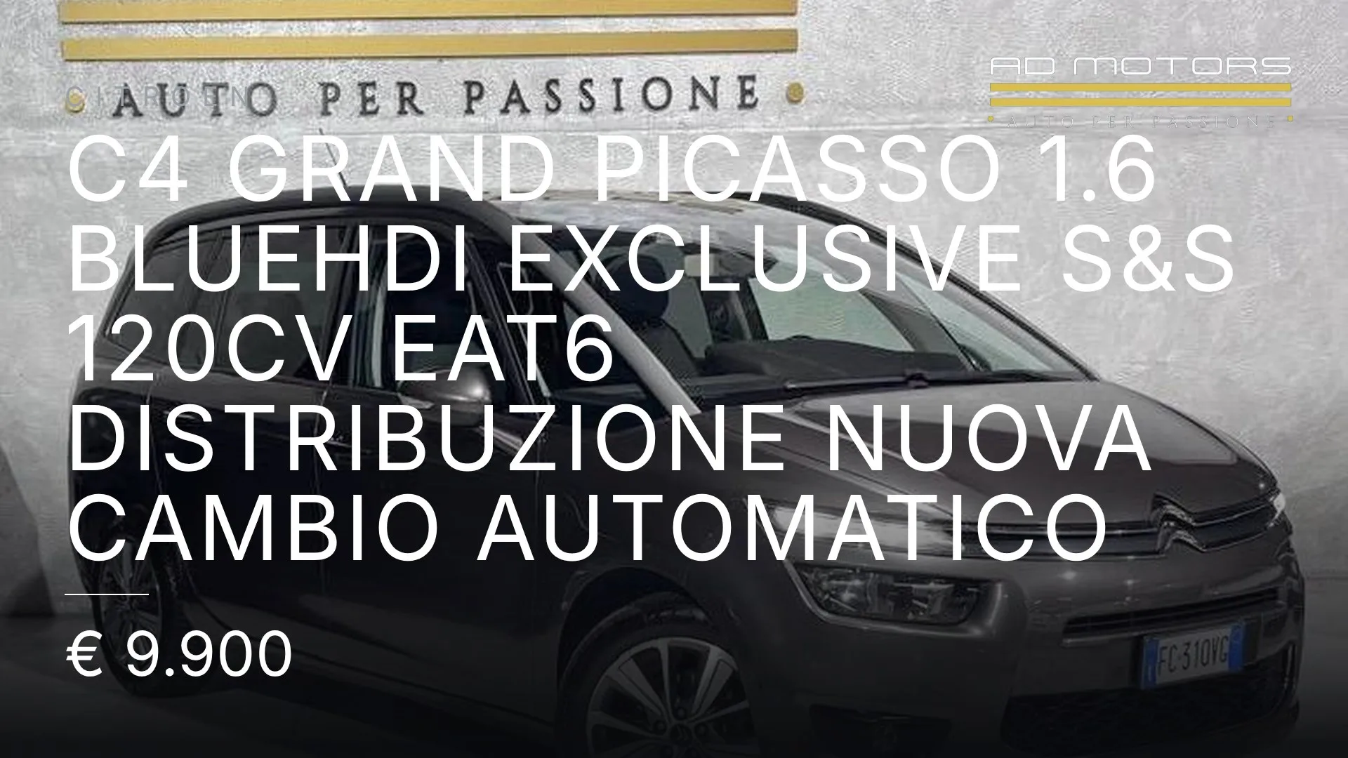 Citroen C4 Grand Picasso 1.6 bluehdi Exclusive s&s 120cv eat6 Distribuzione Nuova Cambio Automatico 2016
