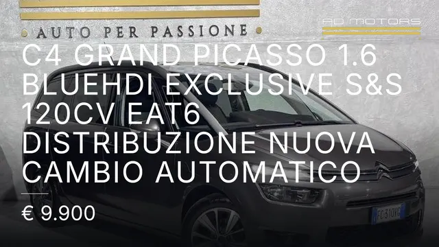 Citroen C4 Grand Picasso 1.6 bluehdi Exclusive s&s 120cv eat6 Distribuzione Nuova Cambio Automatico 2016