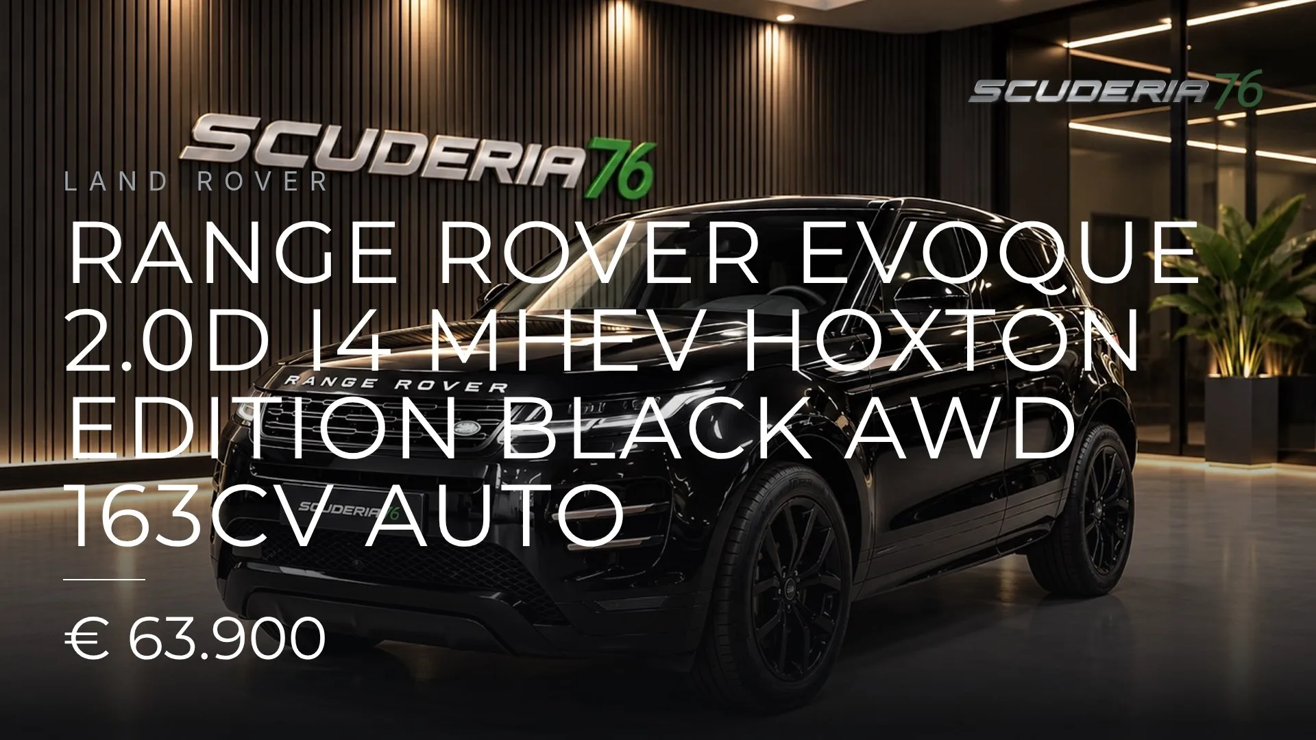 Land Rover Range Rover Evoque 2.0d i4 mhev Hoxton Edition Black awd 163cv auto 2026
