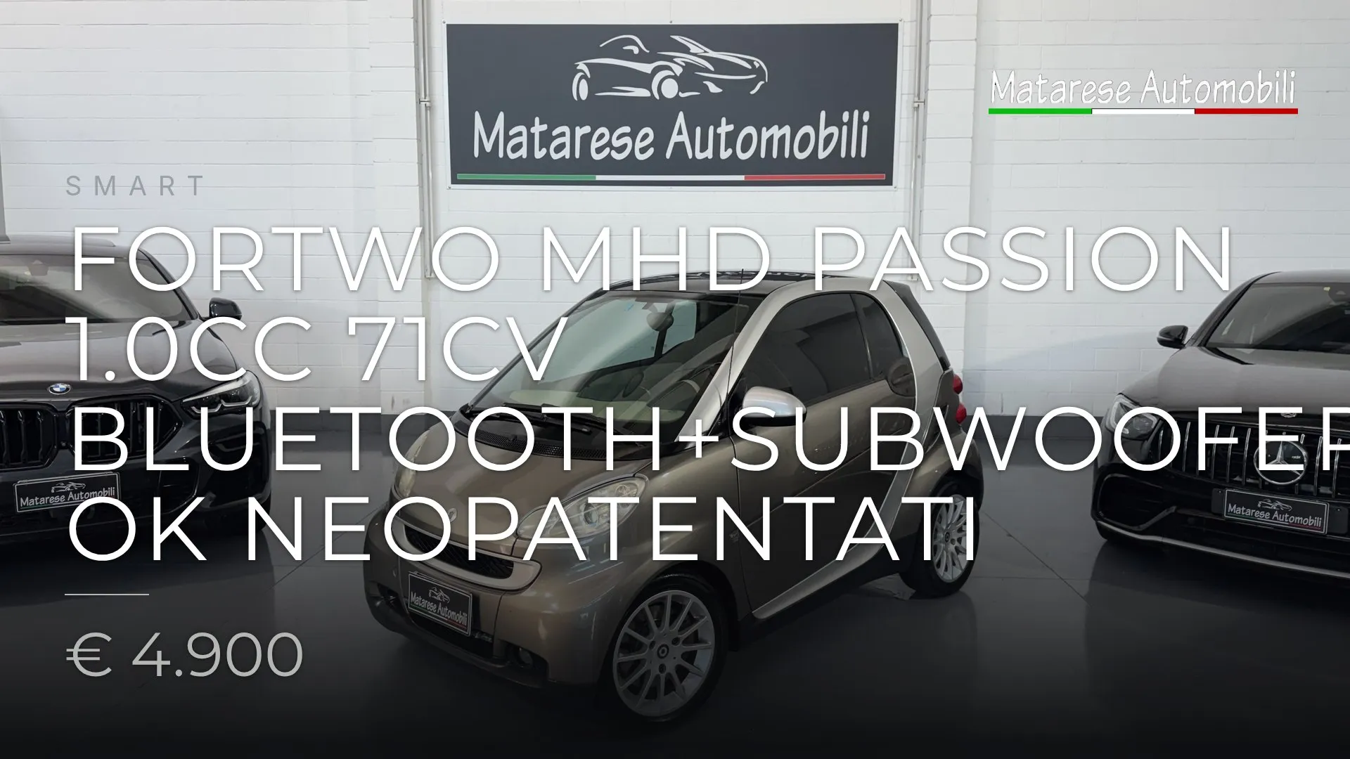 Smart ForTwo mhd Passion 1.0cc 71cv Bluetooth+Subwoofer OK Neopatentati 2010