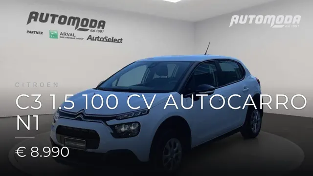 CITROEN C3 1.5 100 CV AUTOCARRO N1 2022