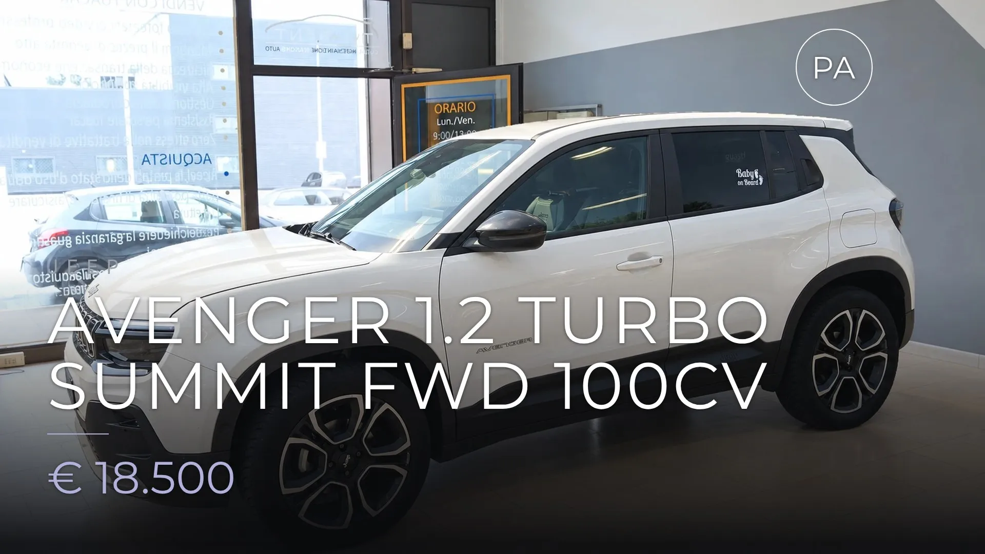 Jeep Avenger 1.2 turbo Summit fwd 100cv 2024