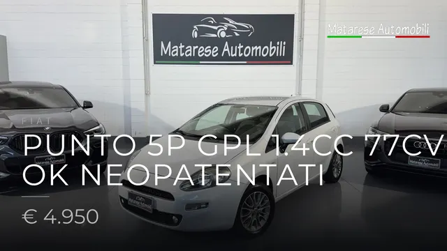 Fiat Punto 5p GPL 1.4cc 77cv OK Neopatentati 2012