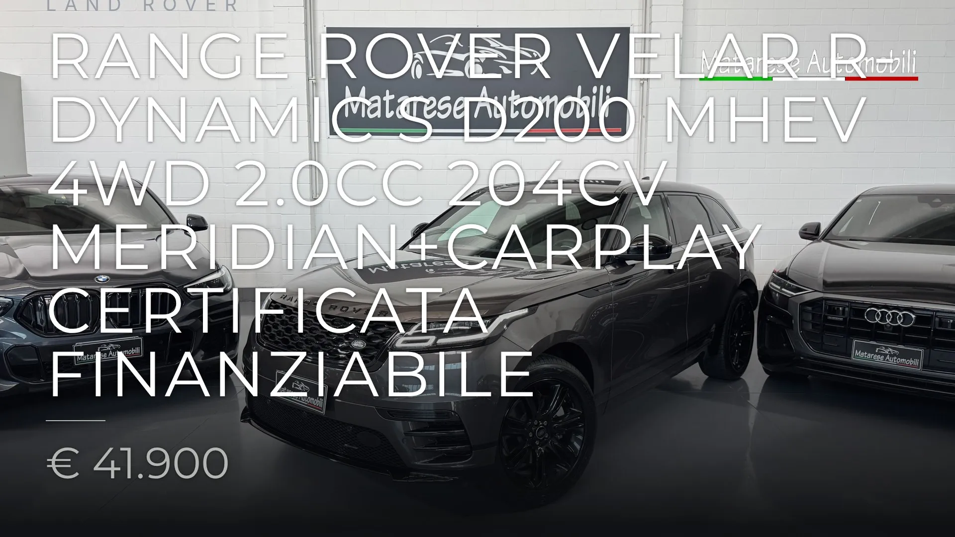 Land Rover Range Rover Velar R-Dynamic S D200 mhev 4wd 2.0cc 204cv Meridian+CarPlay Certificata Finanziabile 2022