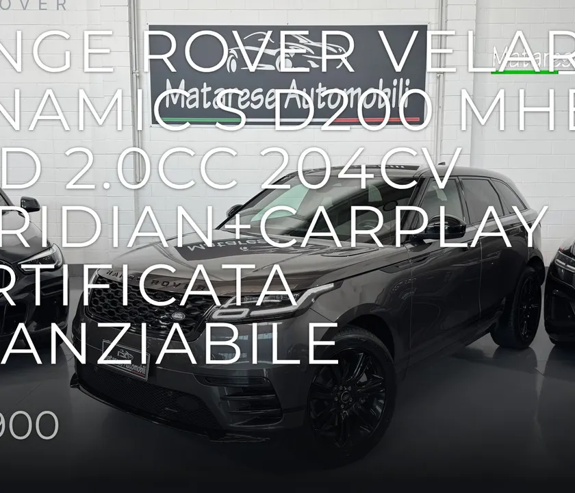 Land Rover Range Rover Velar R-Dynamic S D200 mhev 4wd 2.0cc 204cv Meridian+CarPlay Certificata Finanziabile 2022