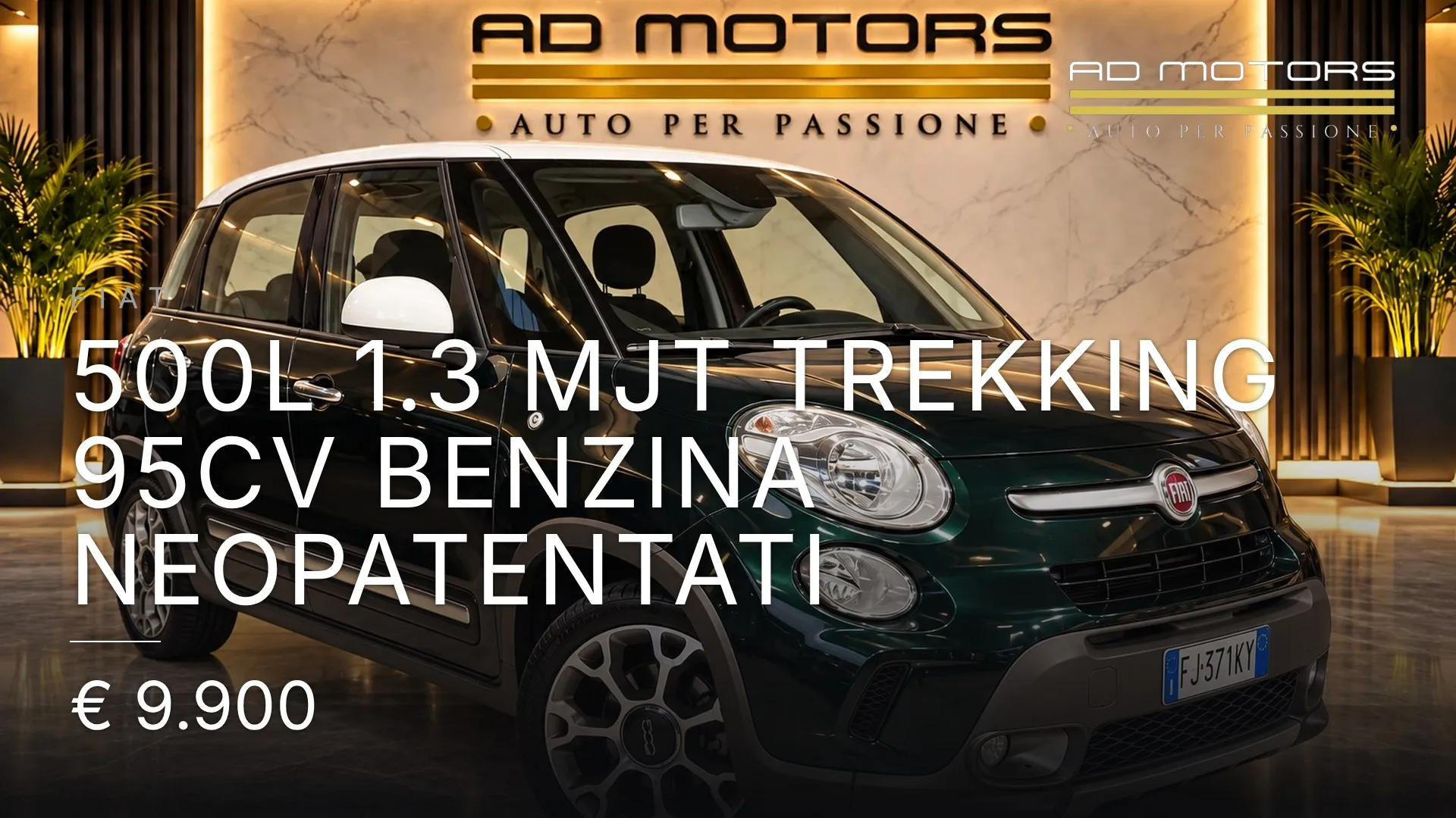 Fiat 500L 1.3 mjt Trekking 95cv Benzina Neopatentati 2017