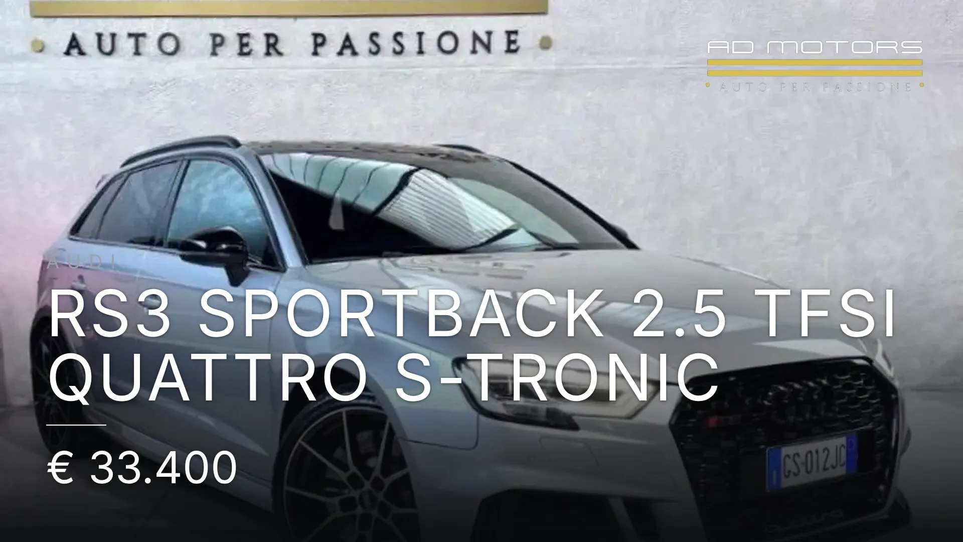 Audi RS3 Sportback 2.5 tfsi quattro s-tronic 2017