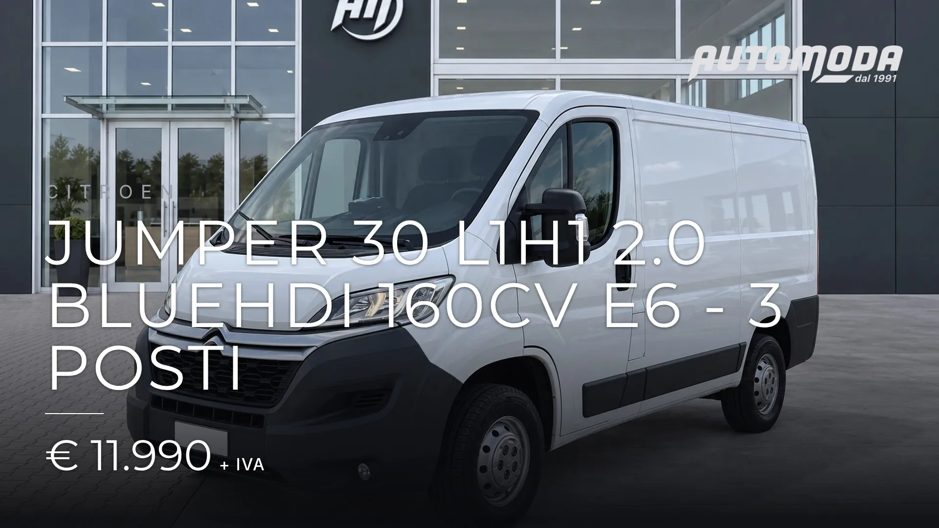 Citroen Jumper 30 L1H1 2.0 bluehdi 160cv E6 - 3 posti 2017