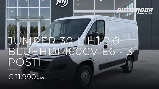 Citroen Jumper 30 L1H1 2.0 bluehdi 160cv E6 - 3 posti 2017