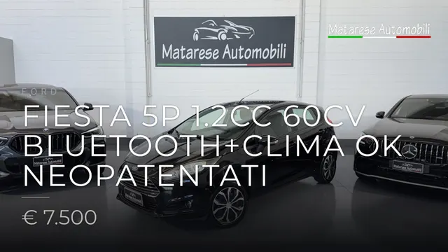 Ford Fiesta 5p 1.2cc 60cv Bluetooth+Clima OK Neopatentati 2015