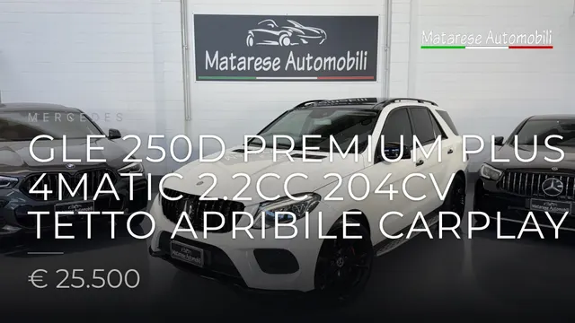 Mercedes GLE 250d Premium Plus 4matic 2.2cc 204cv Tetto apribile CarPlay 2017