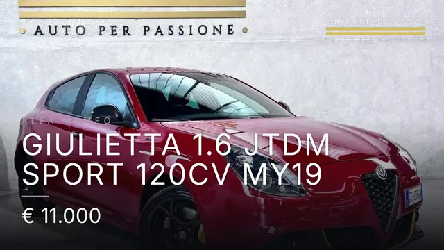 Alfa Romeo Giulietta 1.6 jtdm Sport 120cv my19 2021