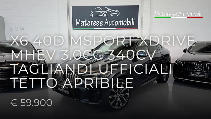 BMW X6 40d MSport Xdrive mhev 3.0cc 340cv Tagliandi Ufficiali Tetto Apribile IVA Esposta 2022