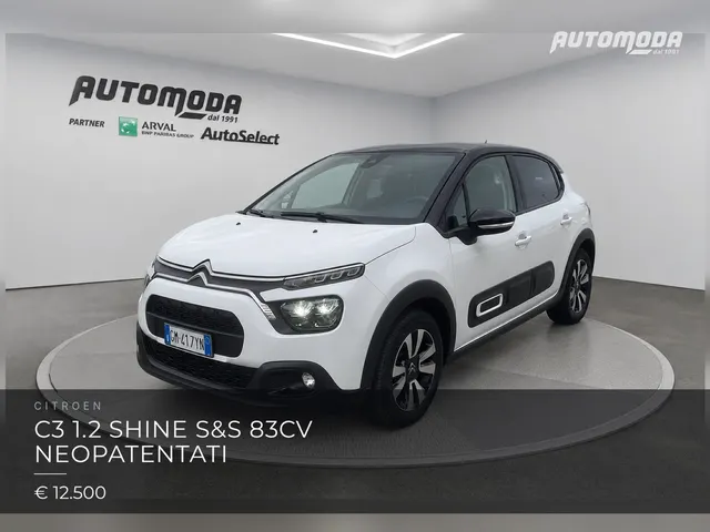 Citroen C3 1.2 Shine s&s 83cv neopatentati 2023