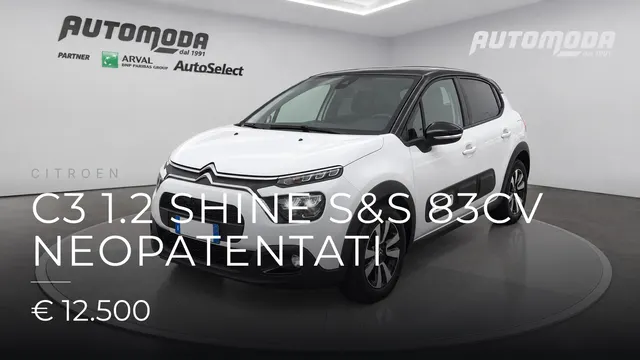 Citroen C3 1.2 Shine s&s 83cv neopatentati 2023