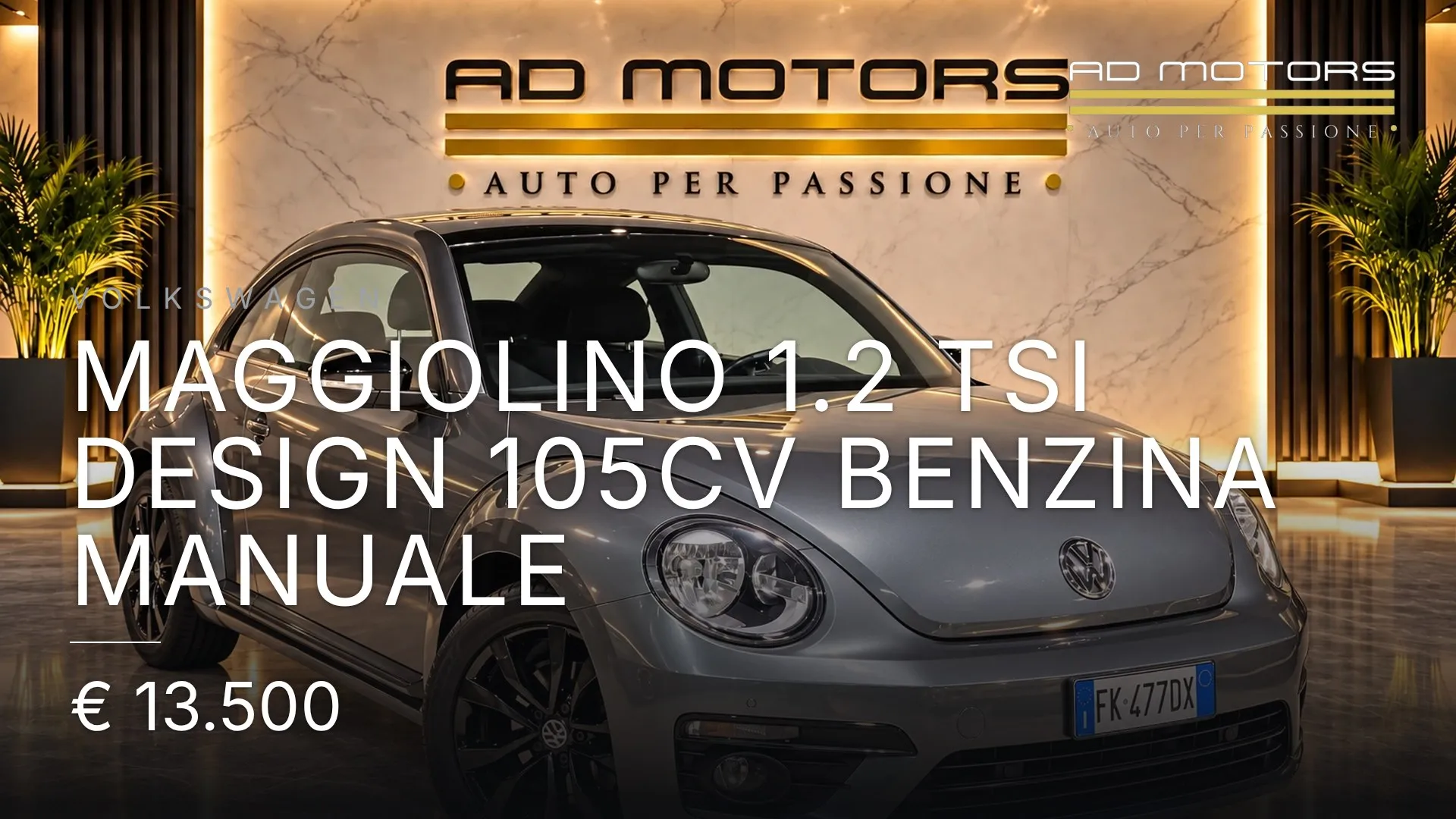 Volkswagen Maggiolino 1.2 tsi Design 105cv Benzina Manuale 2017