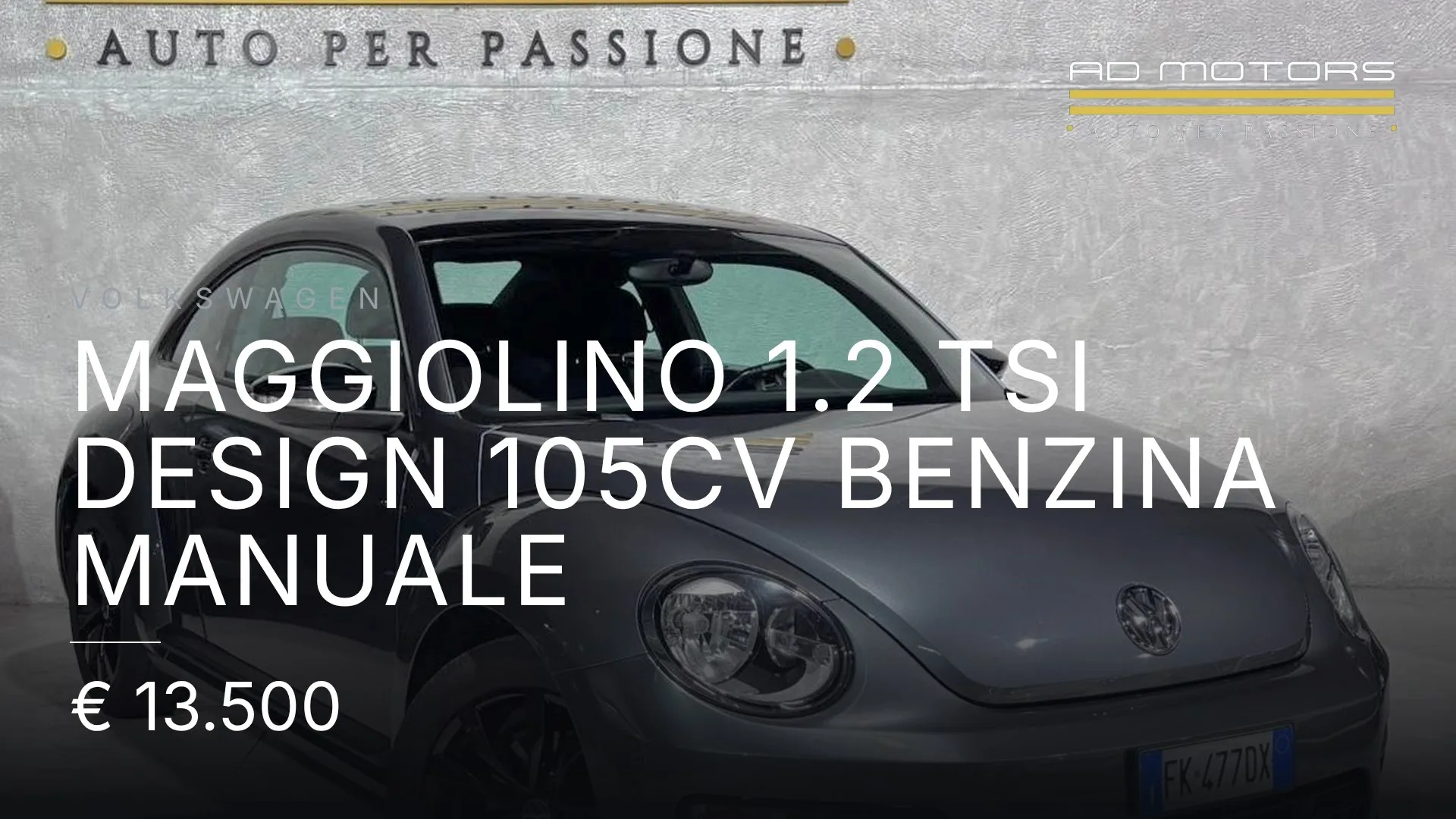 Volkswagen Maggiolino 1.2 tsi Design 105cv Benzina Manuale 2017