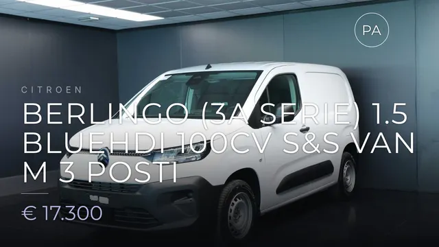 Citroen BERLINGO (3a Serie) 1.5 BlueHDi 100CV S&S VAN M 3 posti 2026