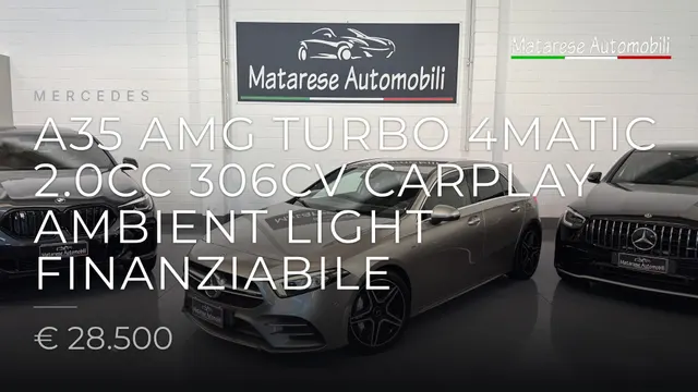 Mercedes a35 AMG Turbo 4Matic 2.0cc 306cv CarPlay Ambient Light Finanziabile 2019