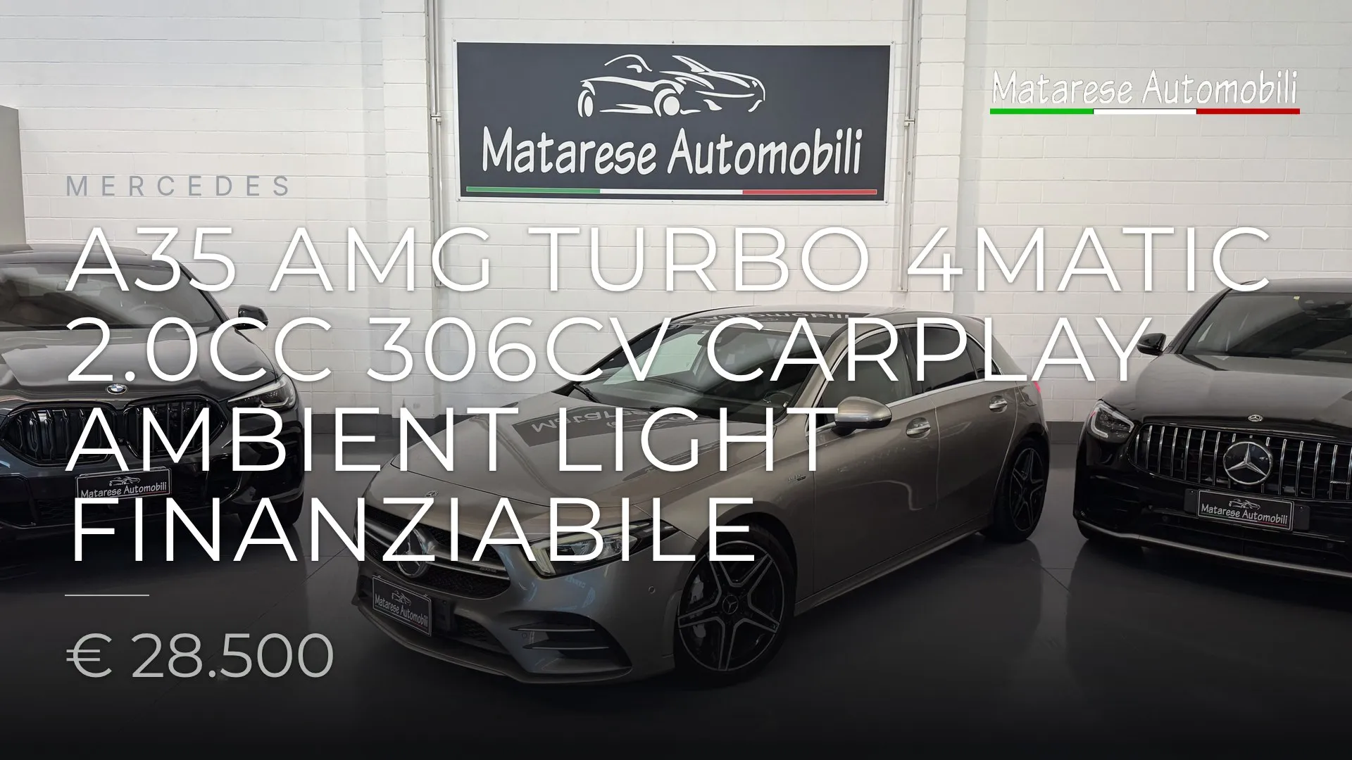 Mercedes a35 AMG Turbo 4Matic 2.0cc 306cv CarPlay Ambient Light Finanziabile 2019